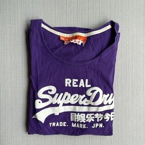 Superdry women’s purple graphic tshirt size medium